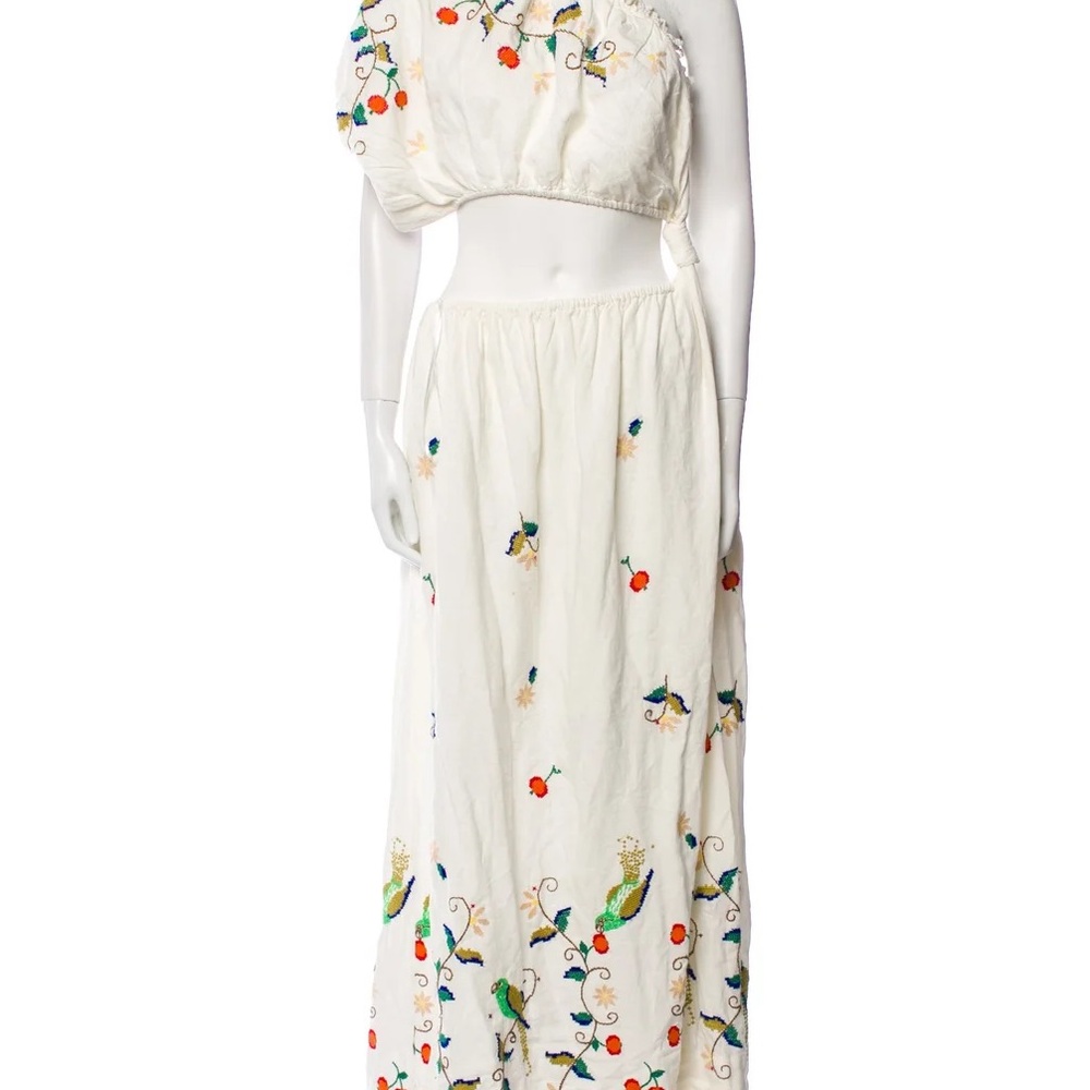 Farm Rio Pitanga One-Shoulder Cut-Out Maxi Dress